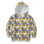 Canterbury-Bankstown Bulldogs Kid Hoodie Tropical Hibiscus Floral Seamless Rugby Mascot