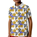 Canterbury-Bankstown Bulldogs Kid Polo Shirt Tropical Hibiscus Floral Seamless Rugby Mascot