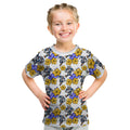 Canterbury-Bankstown Bulldogs Kid T Shirt Tropical Hibiscus Floral Seamless Rugby Mascot