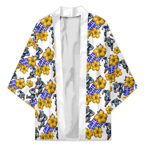 Canterbury-Bankstown Bulldogs Kimono Tropical Hibiscus Floral Seamless Rugby Mascot