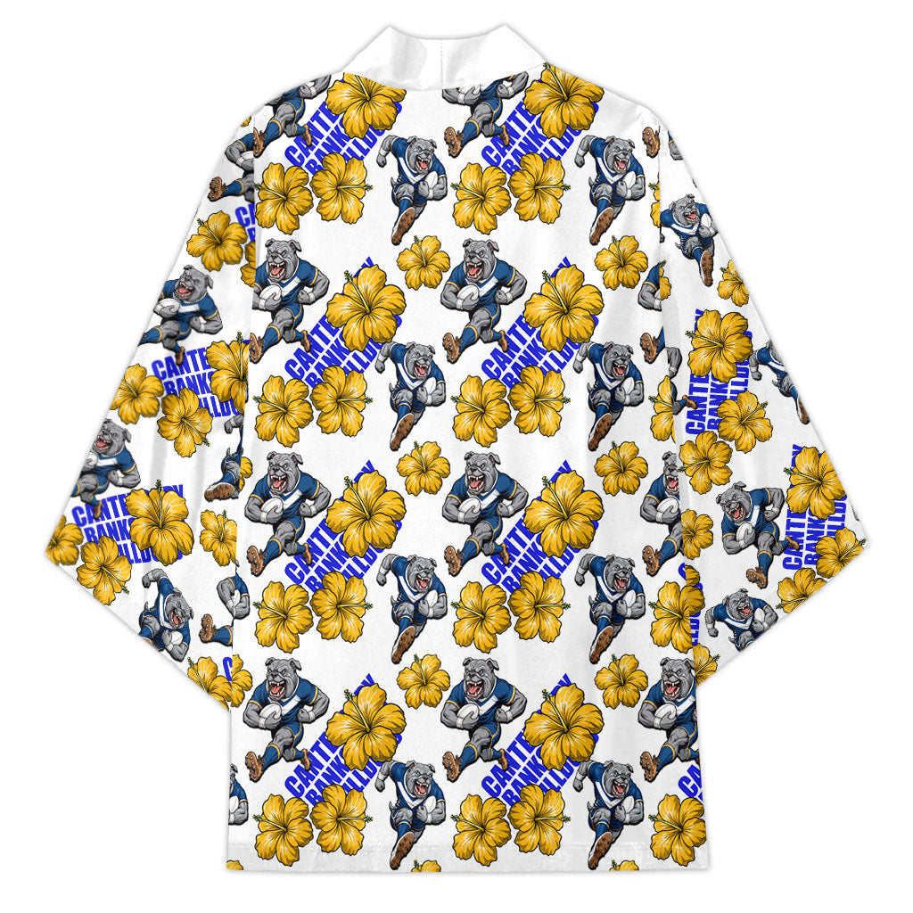 Canterbury-Bankstown Bulldogs Kimono Tropical Hibiscus Floral Seamless Rugby Mascot
