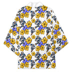 Canterbury-Bankstown Bulldogs Kimono Tropical Hibiscus Floral Seamless Rugby Mascot