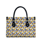 Canterbury-Bankstown Bulldogs Leather Bag Tropical Hibiscus Floral Seamless Rugby Mascot