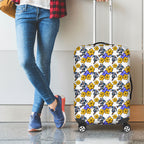 Canterbury-Bankstown Bulldogs Luggage Cover Tropical Hibiscus Floral Seamless Rugby Mascot