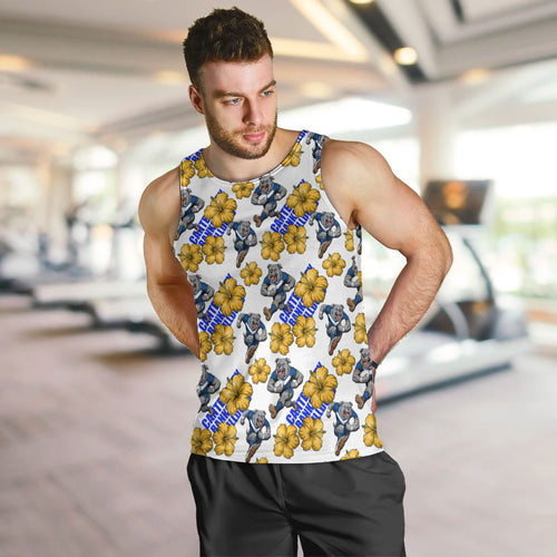 Canterbury-Bankstown Bulldogs Men Tank Top Tropical Hibiscus Floral Seamless Rugby Mascot