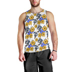 Canterbury-Bankstown Bulldogs Men Tank Top Tropical Hibiscus Floral Seamless Rugby Mascot