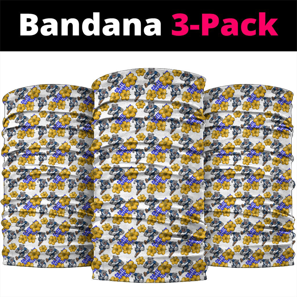 Canterbury-Bankstown Bulldogs Neck Gaiter Tropical Hibiscus Floral Seamless Rugby Mascot
