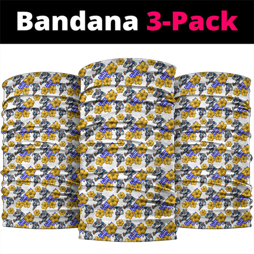 Canterbury-Bankstown Bulldogs Neck Gaiter Tropical Hibiscus Floral Seamless Rugby Mascot