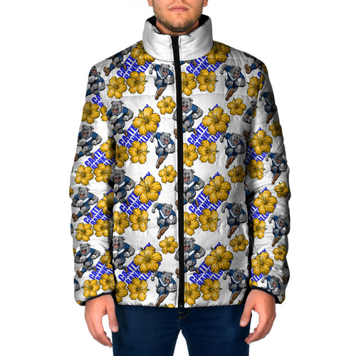 Canterbury-Bankstown Bulldogs Padded Jacket Tropical Hibiscus Floral Seamless Rugby Mascot