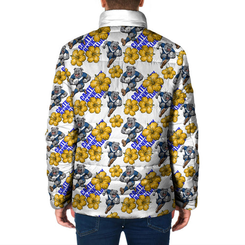 Canterbury-Bankstown Bulldogs Padded Jacket Tropical Hibiscus Floral Seamless Rugby Mascot
