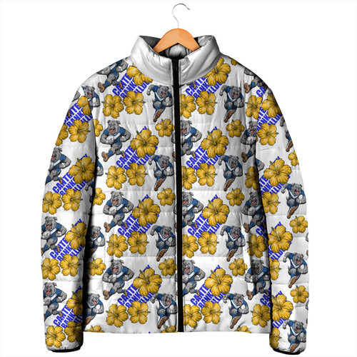 Canterbury-Bankstown Bulldogs Padded Jacket Tropical Hibiscus Floral Seamless Rugby Mascot