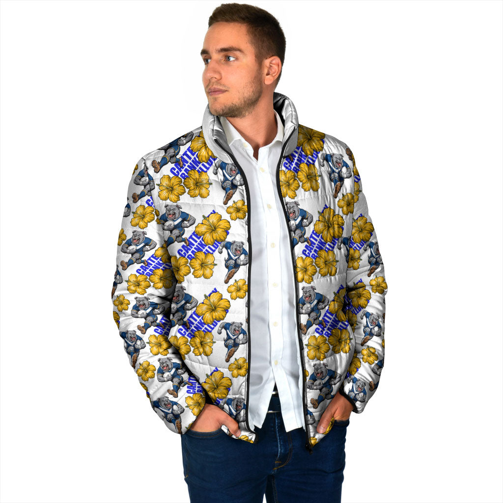 Canterbury-Bankstown Bulldogs Padded Jacket Tropical Hibiscus Floral Seamless Rugby Mascot