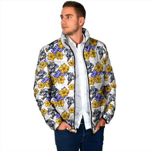 Canterbury-Bankstown Bulldogs Padded Jacket Tropical Hibiscus Floral Seamless Rugby Mascot