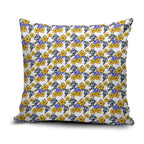 Canterbury-Bankstown Bulldogs Pillow Cover Tropical Hibiscus Floral Seamless Rugby Mascot