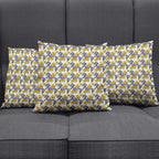 Canterbury-Bankstown Bulldogs Pillow Cover Tropical Hibiscus Floral Seamless Rugby Mascot