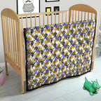 Canterbury-Bankstown Bulldogs Quilt Tropical Hibiscus Floral Seamless Rugby Mascot