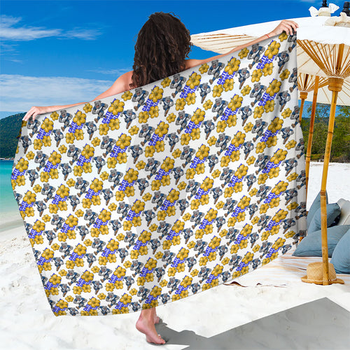 Canterbury-Bankstown Bulldogs Sarong Tropical Hibiscus Floral Seamless Rugby Mascot