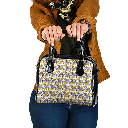 Canterbury-Bankstown Bulldogs Shoulder Handbag Tropical Hibiscus Floral Seamless Rugby Mascot