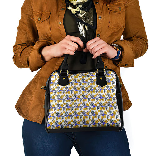 Canterbury-Bankstown Bulldogs Shoulder Handbag Tropical Hibiscus Floral Seamless Rugby Mascot