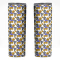 Canterbury-Bankstown Bulldogs Skinny Tumbler Tropical Hibiscus Floral Seamless Rugby Mascot