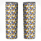 Canterbury-Bankstown Bulldogs Skinny Tumbler Tropical Hibiscus Floral Seamless Rugby Mascot