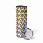 Canterbury-Bankstown Bulldogs Skinny Tumbler Tropical Hibiscus Floral Seamless Rugby Mascot