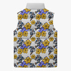 Canterbury-Bankstown Bulldogs Sleeveless Puffer Jacket Tropical Hibiscus Floral Seamless Rugby Mascot