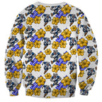 Canterbury-Bankstown Bulldogs Sweatshirt Tropical Hibiscus Floral Seamless Rugby Mascot