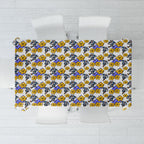 Canterbury-Bankstown Bulldogs Tablecloth Tropical Hibiscus Floral Seamless Rugby Mascot