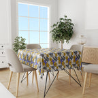 Canterbury-Bankstown Bulldogs Tablecloth Tropical Hibiscus Floral Seamless Rugby Mascot