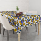 Canterbury-Bankstown Bulldogs Tablecloth Tropical Hibiscus Floral Seamless Rugby Mascot