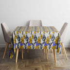 Canterbury-Bankstown Bulldogs Tablecloth Tropical Hibiscus Floral Seamless Rugby Mascot