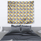 Canterbury-Bankstown Bulldogs Tapestry Tropical Hibiscus Floral Seamless Rugby Mascot