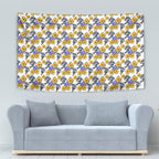 Canterbury-Bankstown Bulldogs Tapestry Tropical Hibiscus Floral Seamless Rugby Mascot