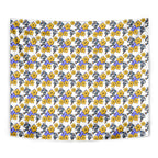 Canterbury-Bankstown Bulldogs Tapestry Tropical Hibiscus Floral Seamless Rugby Mascot