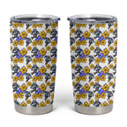 Canterbury-Bankstown Bulldogs Tumbler Cup Tropical Hibiscus Floral Seamless Rugby Mascot