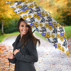 Canterbury-Bankstown Bulldogs Umbrella Tropical Hibiscus Floral Seamless Rugby Mascot