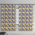Canterbury-Bankstown Bulldogs Window Curtain Tropical Hibiscus Floral Seamless Rugby Mascot