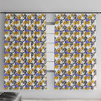 Canterbury-Bankstown Bulldogs Window Curtain Tropical Hibiscus Floral Seamless Rugby Mascot