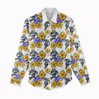 Canterbury-Bankstown Bulldogs Women Casual Shirt Tropical Hibiscus Floral Seamless Rugby Mascot