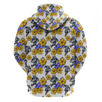 Canterbury-Bankstown Bulldogs Zip Hoodie Tropical Hibiscus Floral Seamless Rugby Mascot