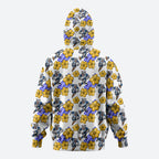 Canterbury-Bankstown Bulldogs Zip Hoodie Tropical Hibiscus Floral Seamless Rugby Mascot