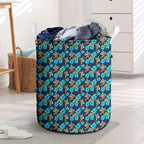 Gold Coast Titans Laundry Basket Tropical Hibiscus Floral Seamless Rugby Mascot