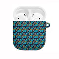 Gold Coast Titans AirPods Case Tropical Hibiscus Floral Seamless Rugby Mascot