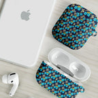 Gold Coast Titans AirPods Case Tropical Hibiscus Floral Seamless Rugby Mascot