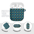 Gold Coast Titans AirPods Case Tropical Hibiscus Floral Seamless Rugby Mascot
