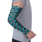 Gold Coast Titans Arm Sleeves Tropical Hibiscus Floral Seamless Rugby Mascot