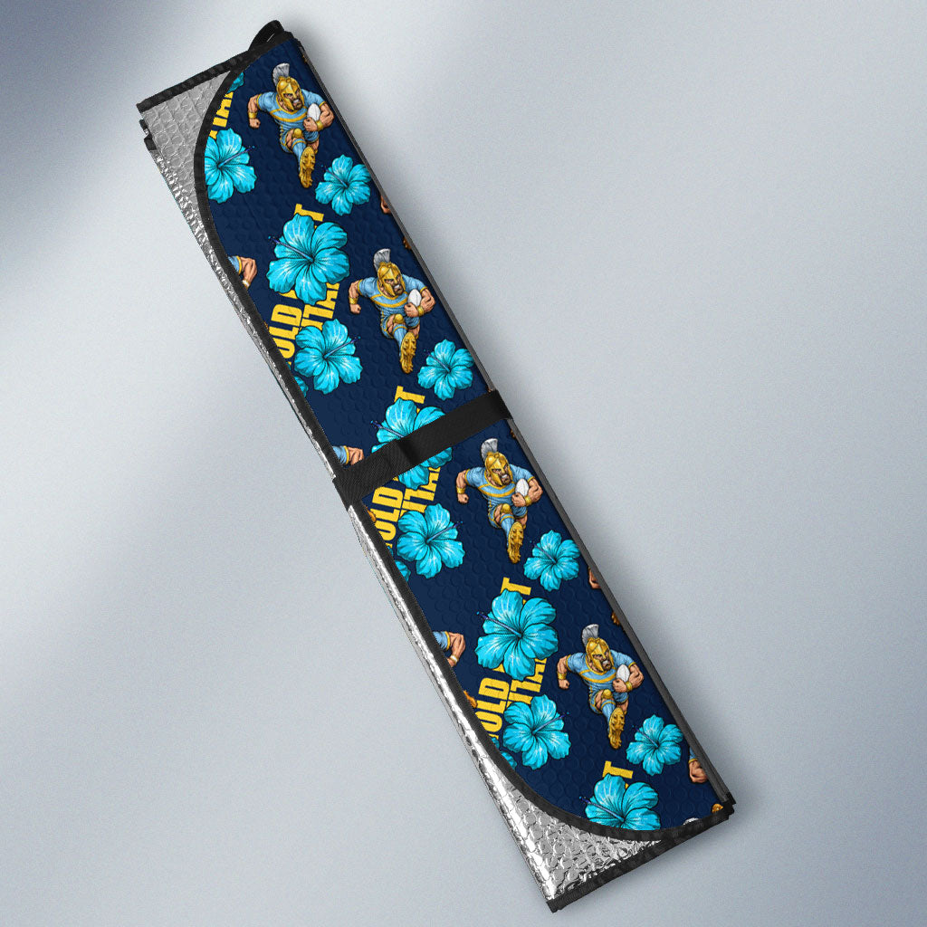 Gold Coast Titans Auto Sun Shade Tropical Hibiscus Floral Seamless Rugby Mascot