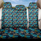 Gold Coast Titans Back Car Seat Cover Tropical Hibiscus Floral Seamless Rugby Mascot