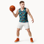 Gold Coast Titans Basketball Jersey Tropical Hibiscus Floral Seamless Rugby Mascot
